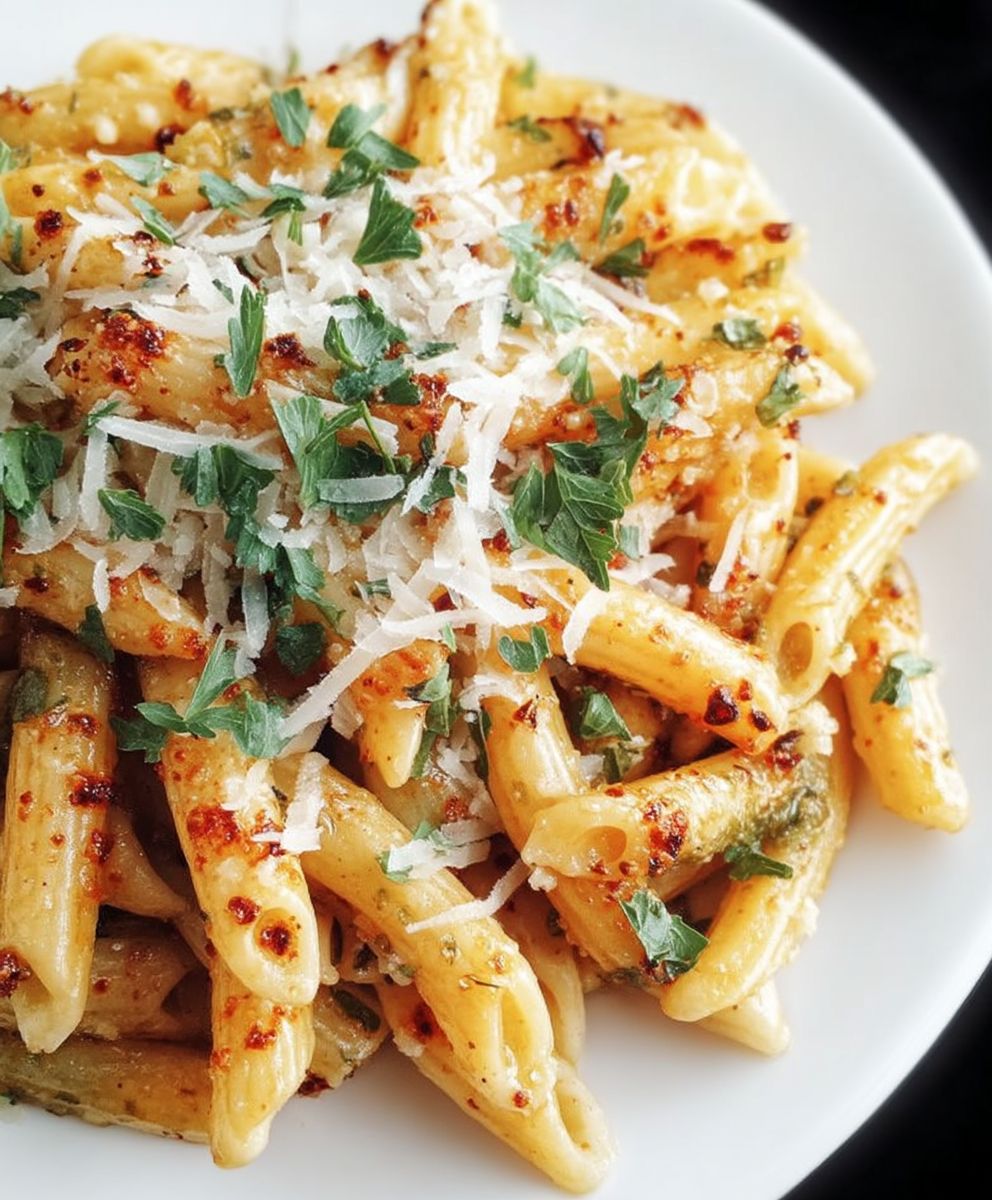 Garlic Parmesan Lentil Pasta