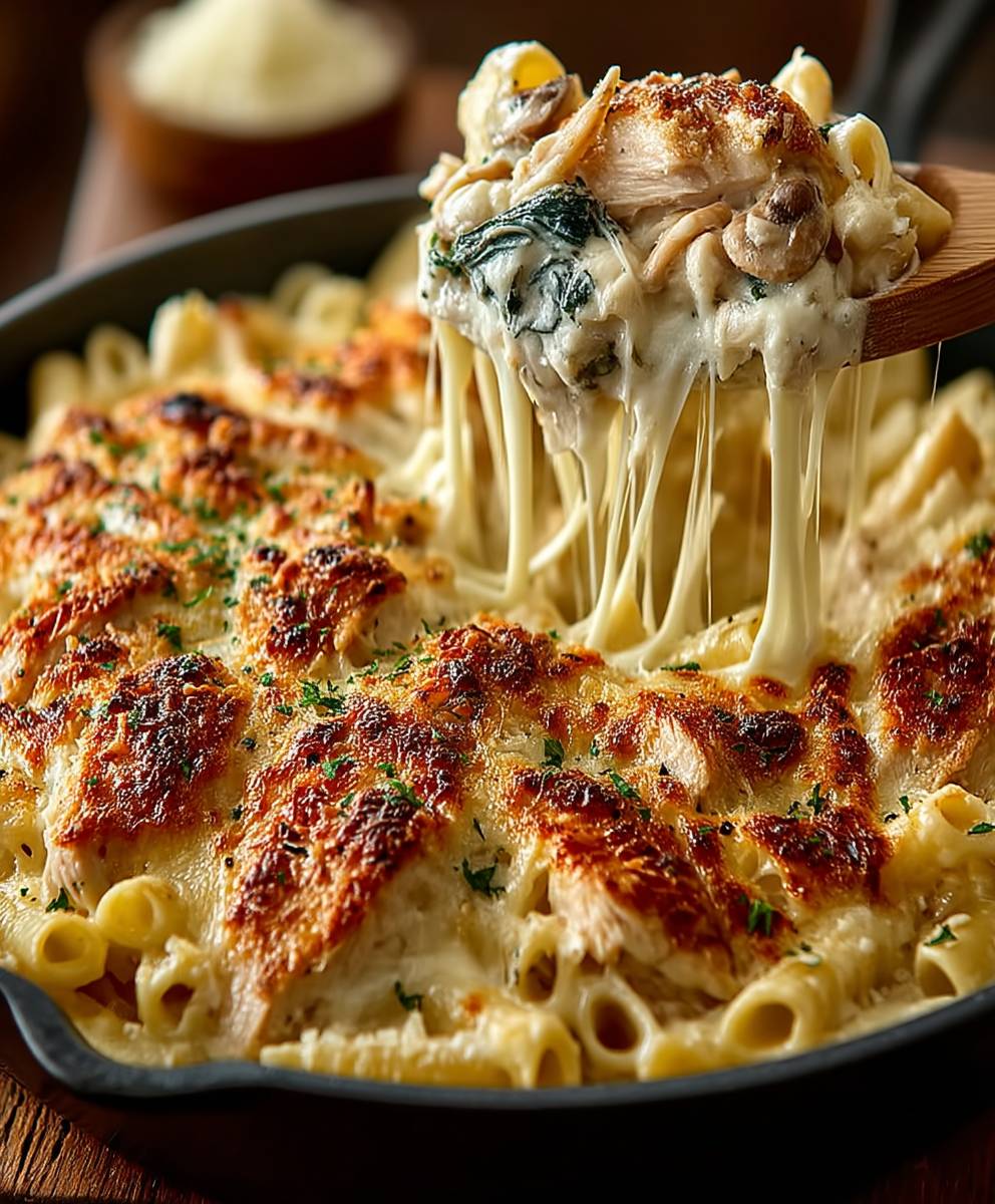 Chicken Alfredo Bake