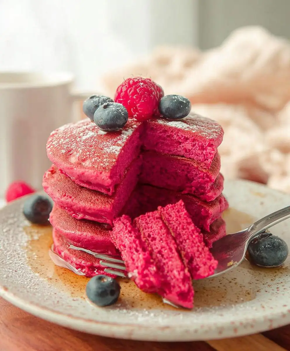 Pink Beet Pancakes