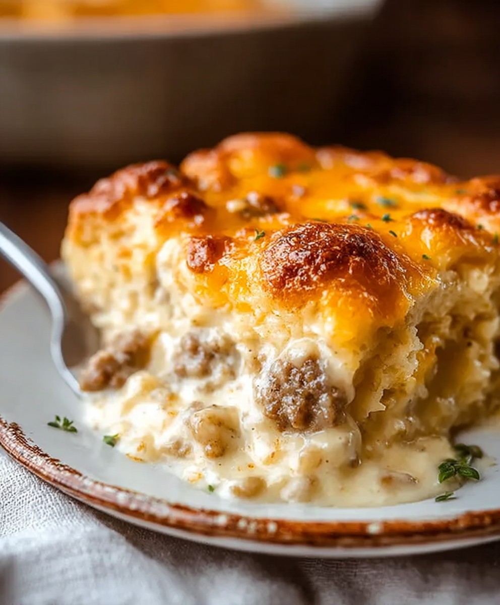 Biscuits and Gravy Casserole
