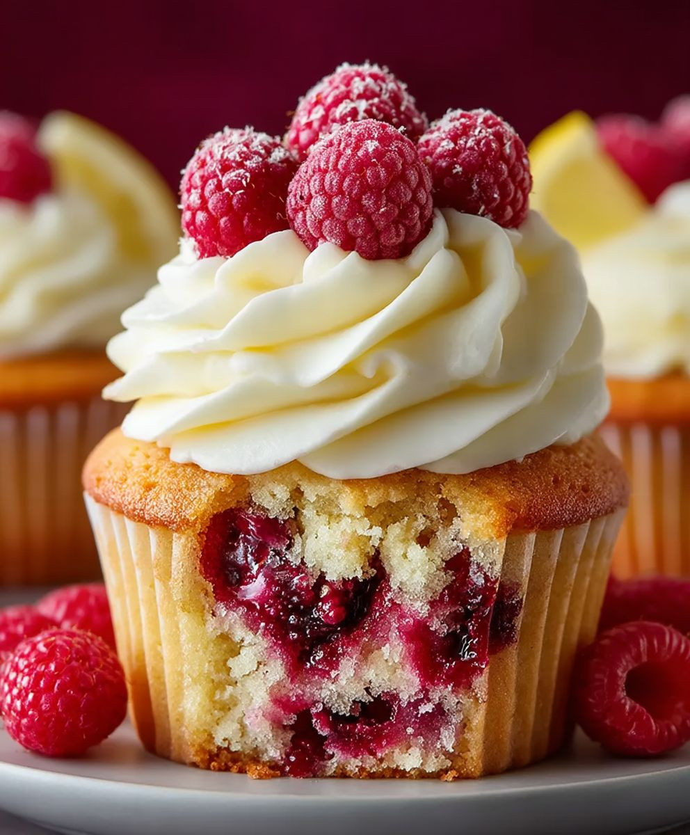 Raspberry lemon cupcakes