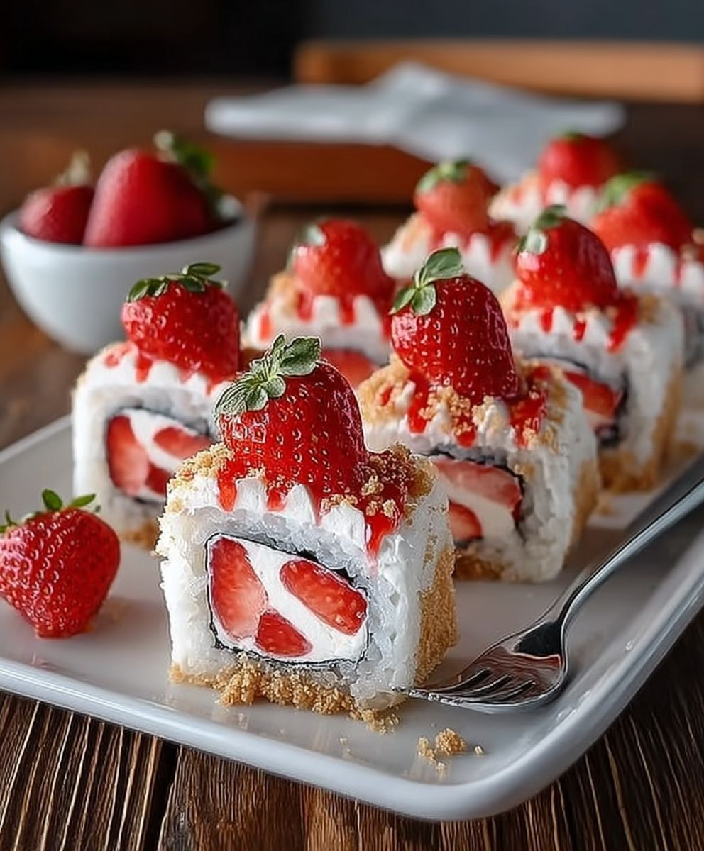 Strawberry Shortcake Sushi