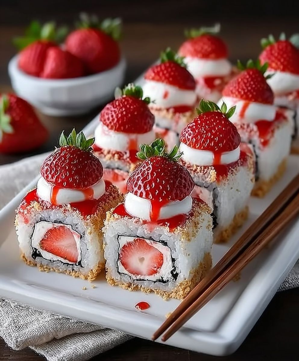 Strawberry Shortcake Sushi