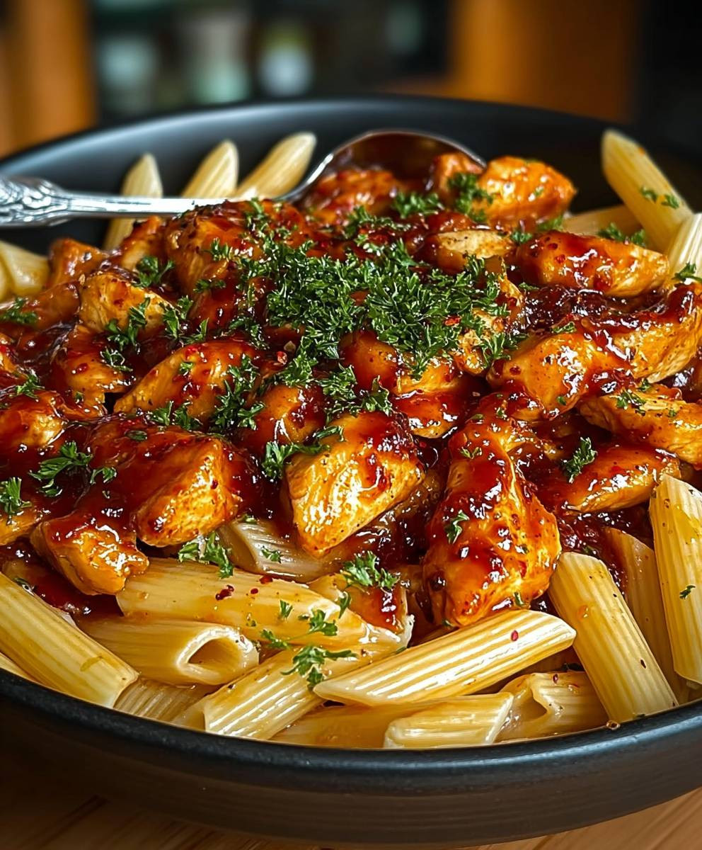 Tangy Honey BBQ Chicken Penne