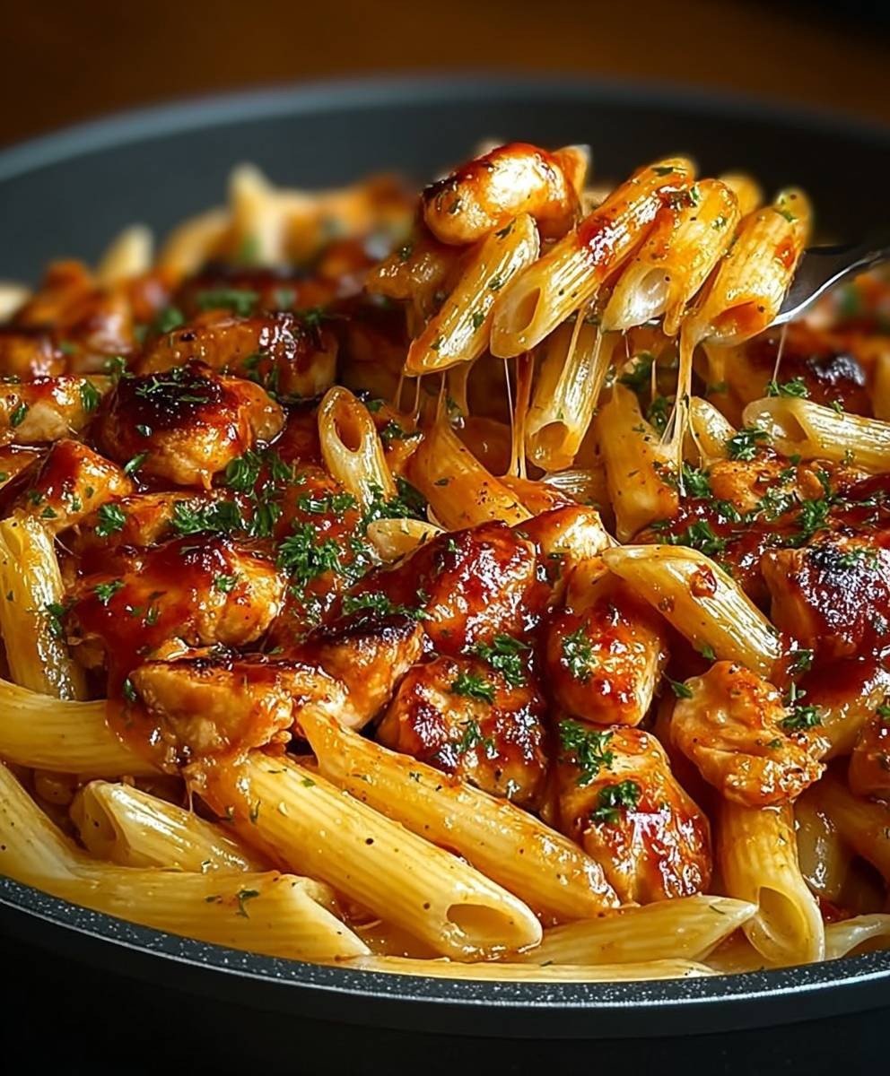 Tangy Honey BBQ Chicken Penne