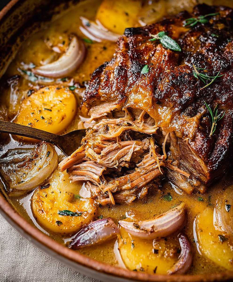 Apple Cider Braised Pork Shoulder
