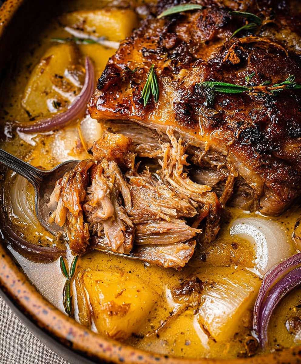 Apple Cider Braised Pork Shoulder