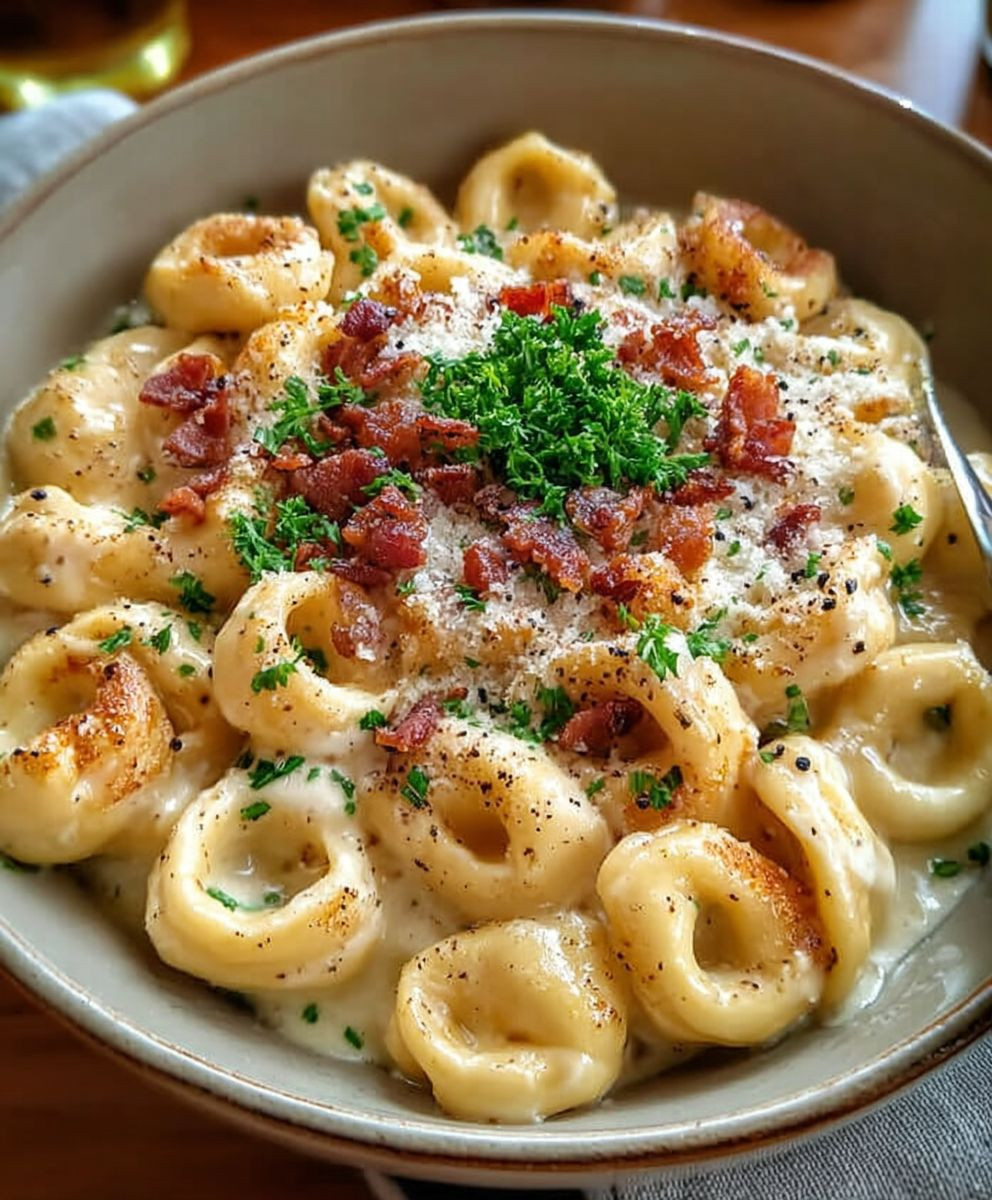 Creamy Tortellini Carbonara
