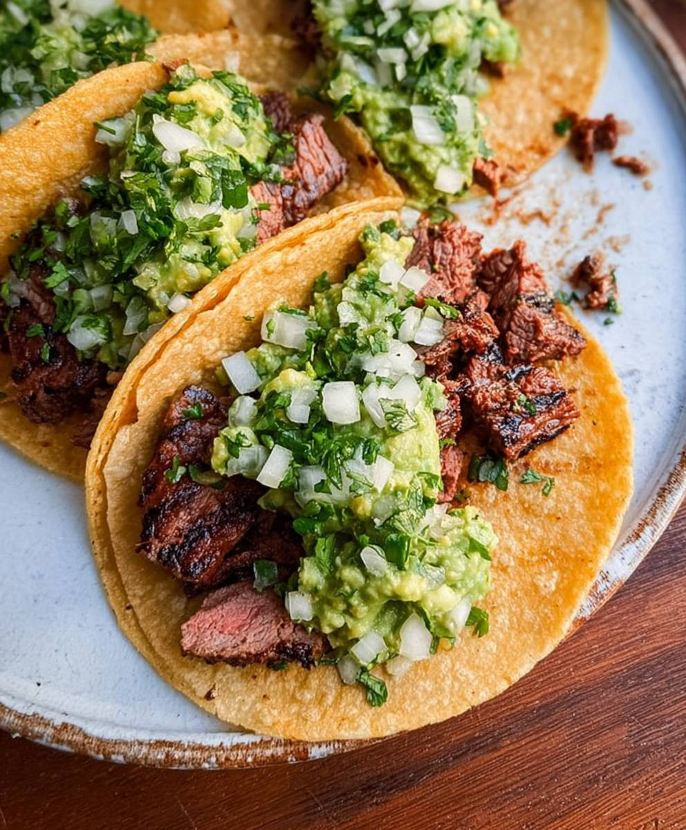 Grilled Steak Tacos Avocado Salsa