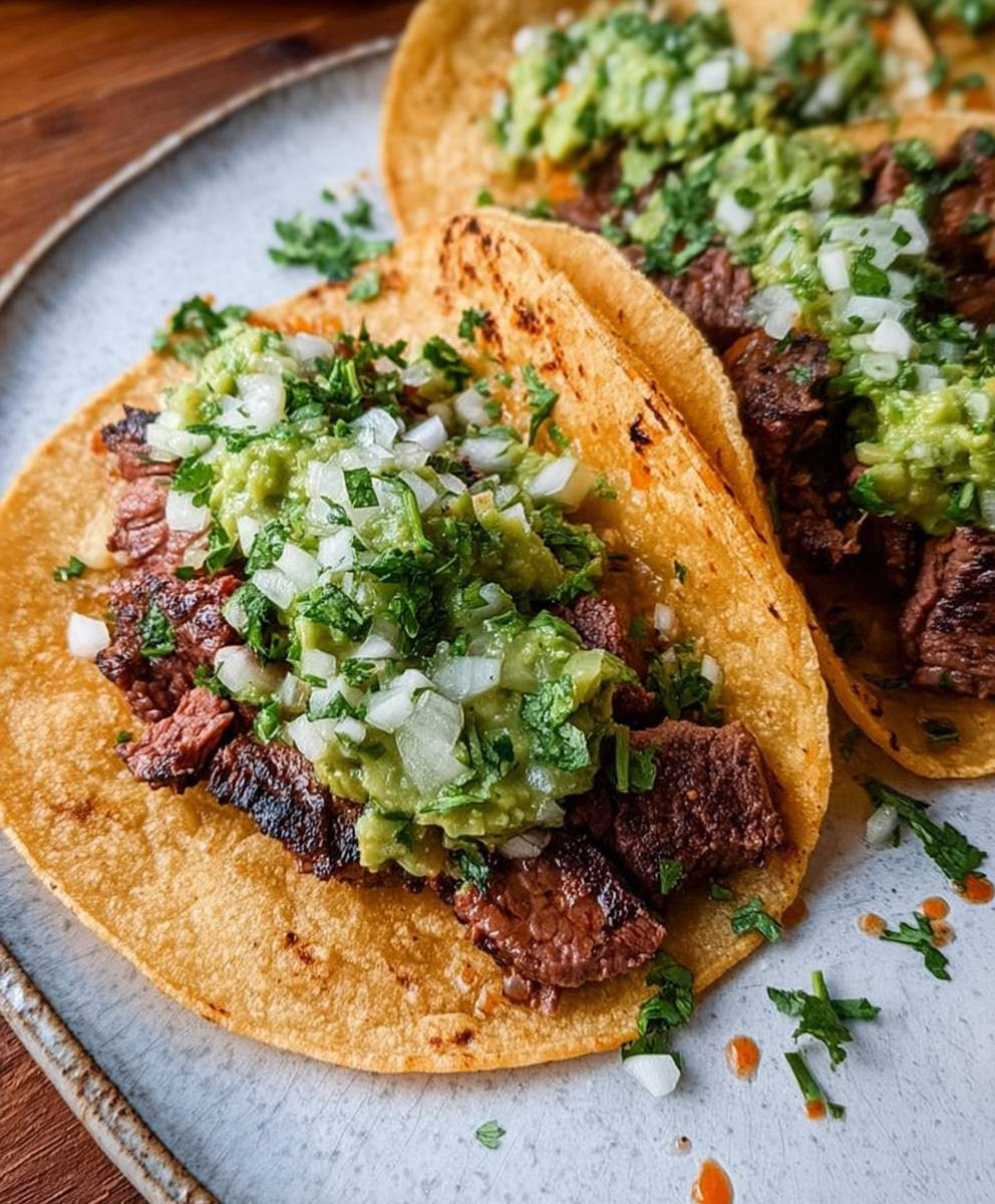 Grilled Steak Tacos Avocado Salsa
