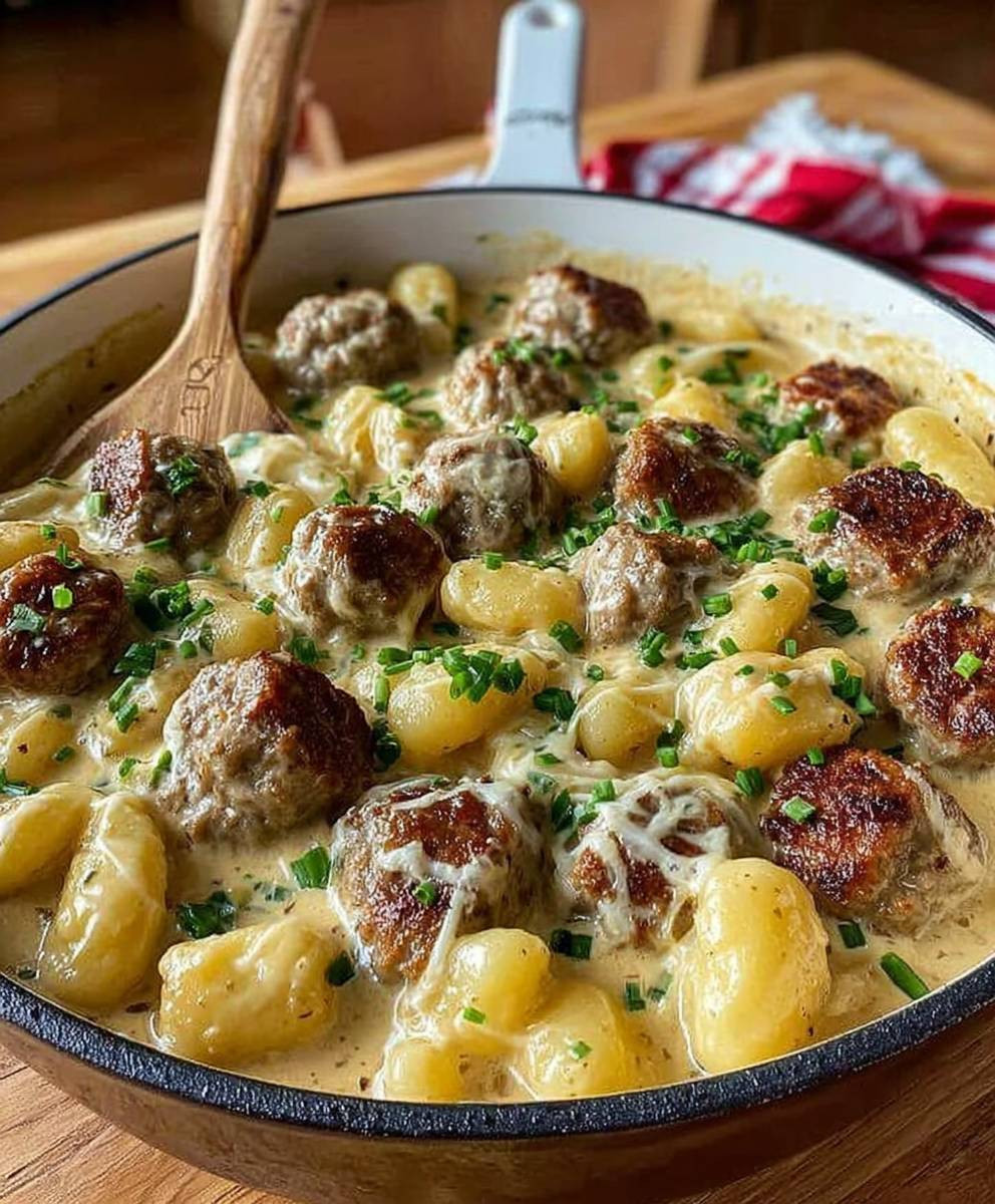 Creamy Meatballs and Gnocchi