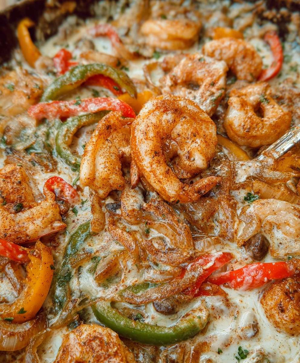 Shrimp con queso