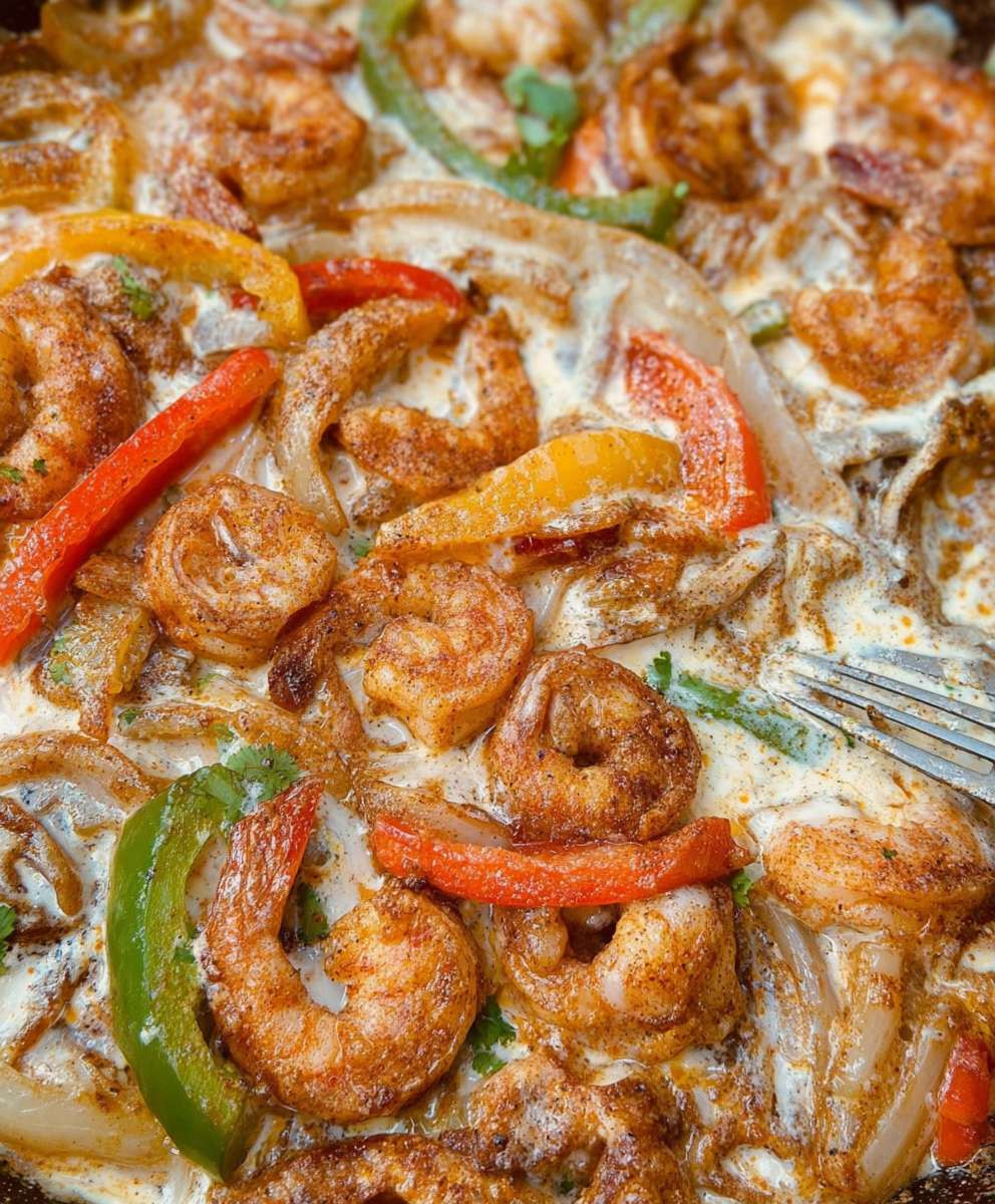 Shrimp con queso