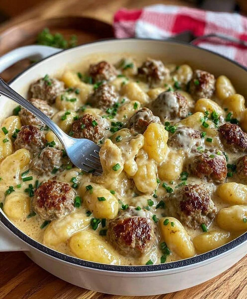 Creamy Meatballs and Gnocchi