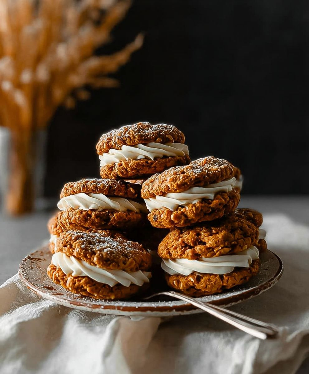 Pumpkin Oatmeal Cream Pies