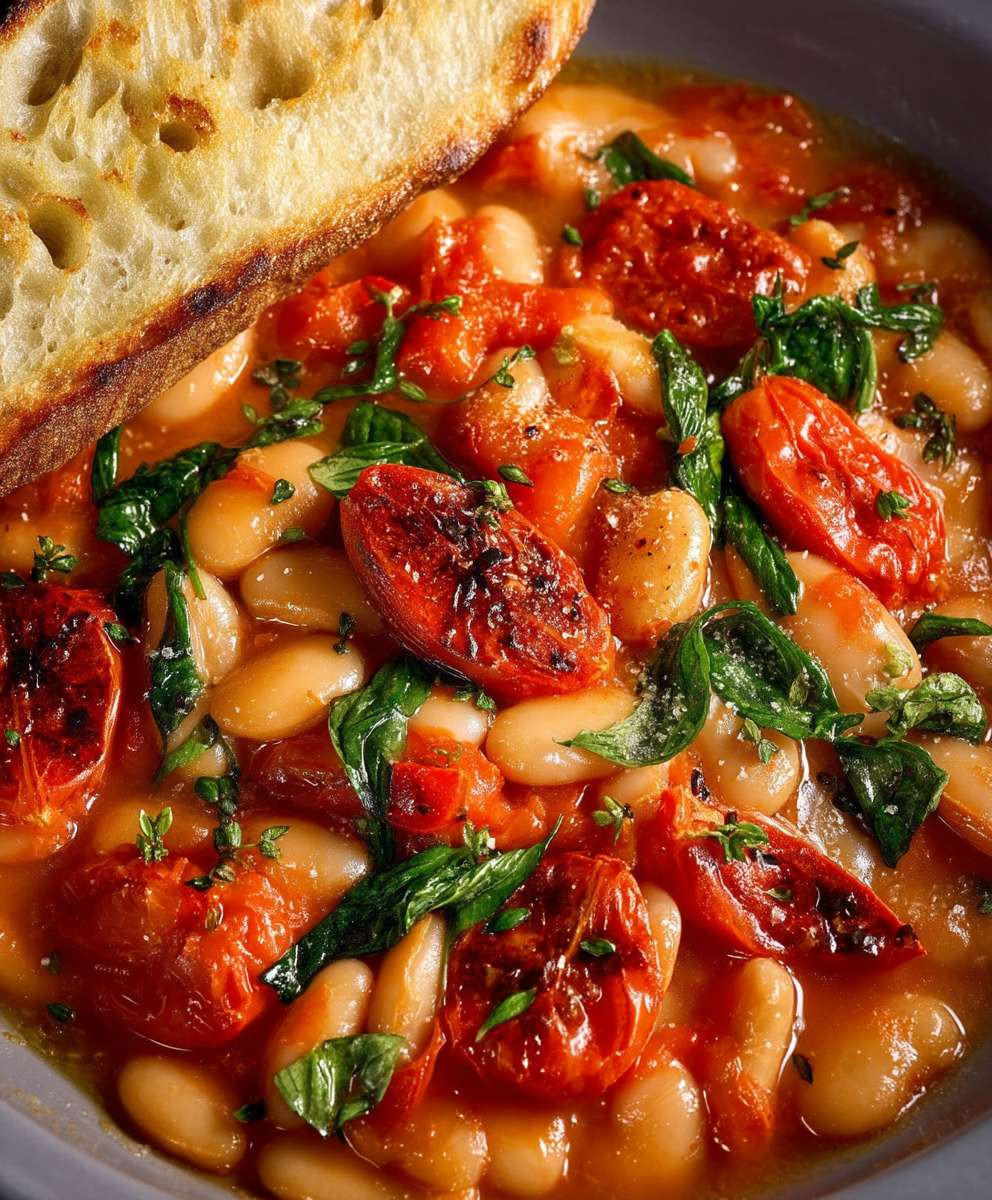 Tomato Basil Butter Beans