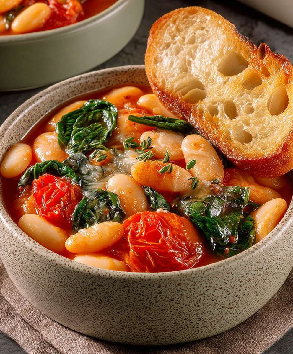 Tomato Basil Butter Beans