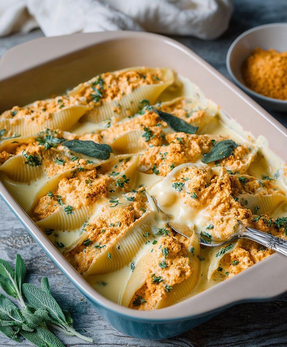 Vegan Pumpkin Stuffed Shells