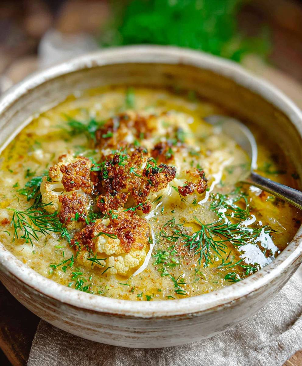 Roasted Cauliflower Soup