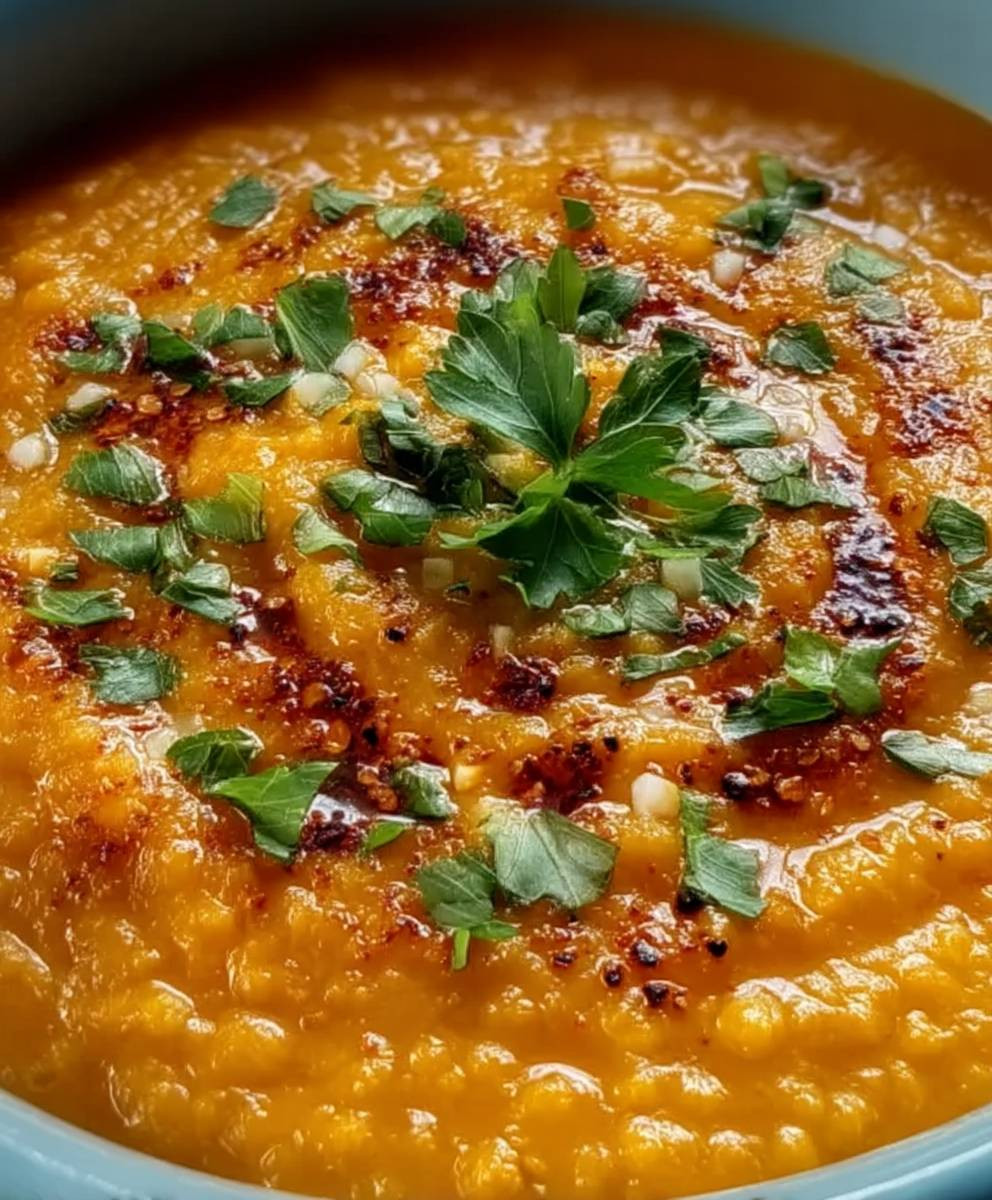 Creamy Carrot Lentil Soup