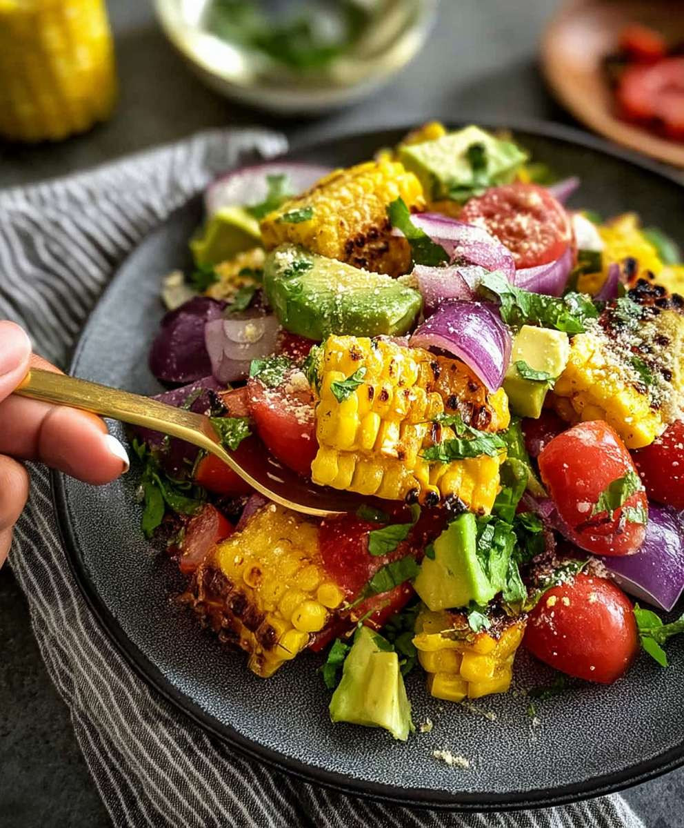 Charred Corn Avocado Salad