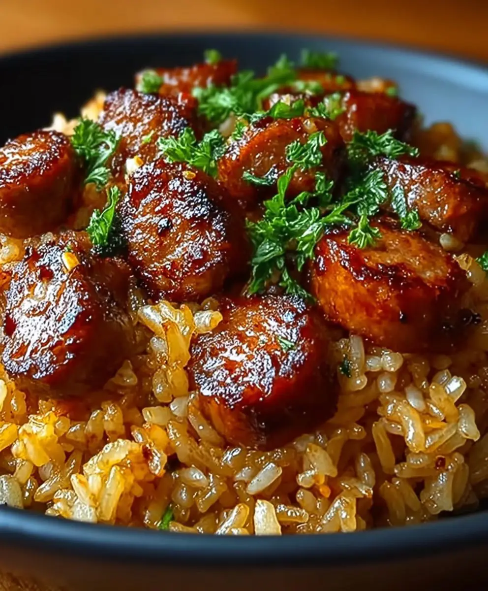 Cajun Honey Garlic Sausage Rice