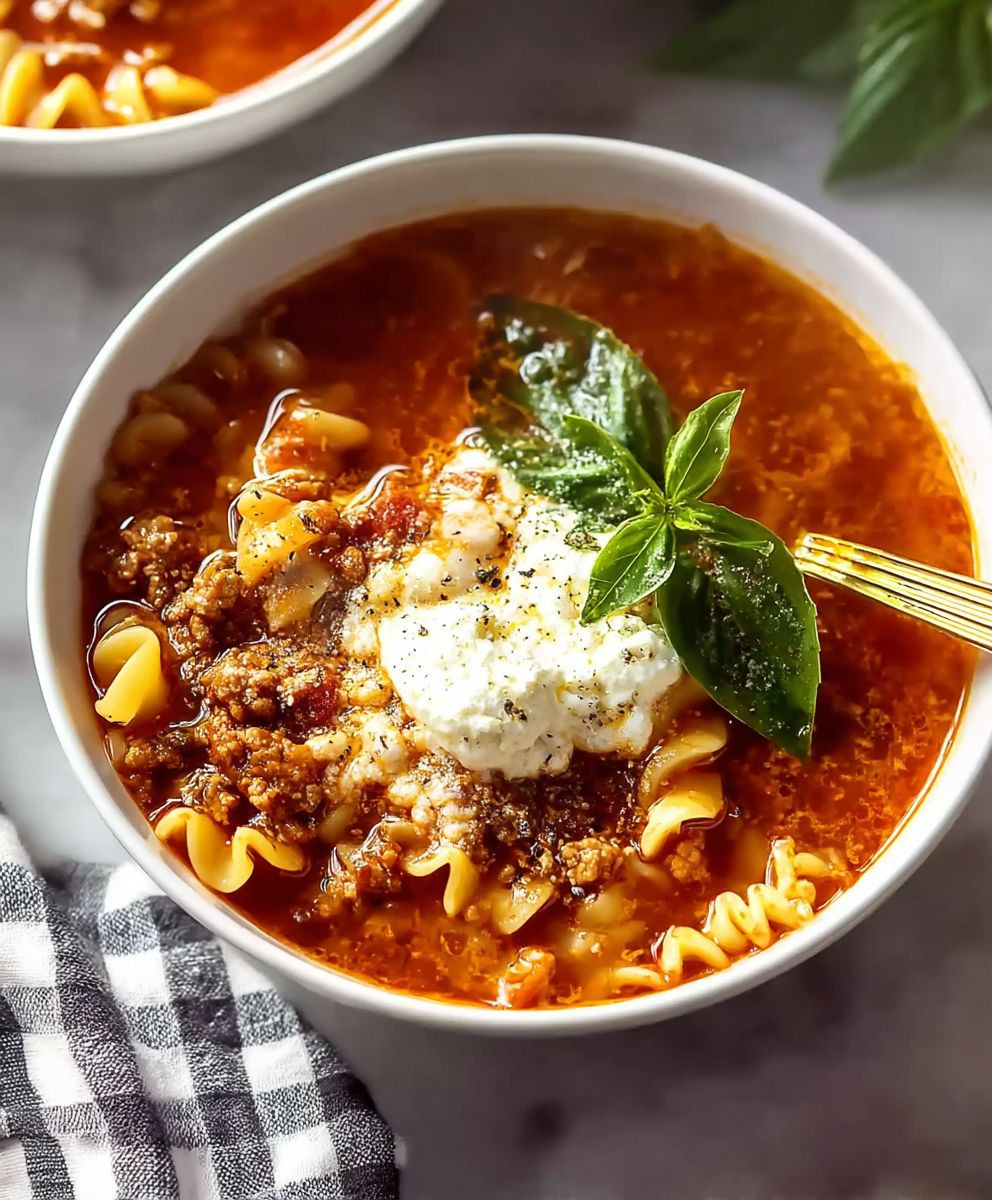 Cheesy Lasagna Soup
