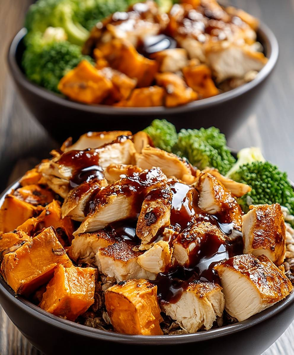 BBQ Chicken Sweet Potato Bowls