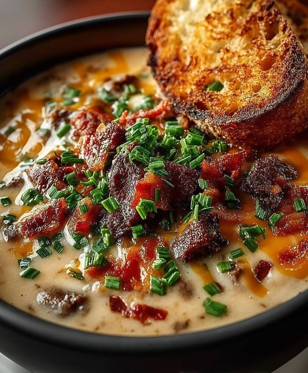 Philly Cheesesteak Soup
