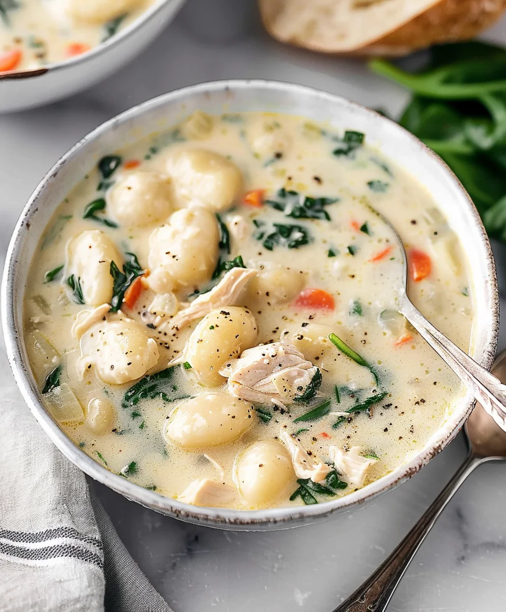 Best Olivier Garden Chicken Gnocchi Soup Recipe! So Creamy!