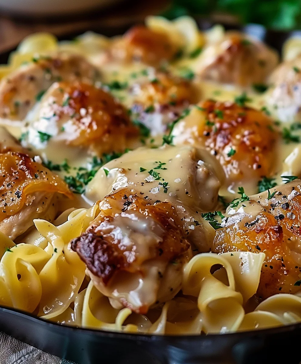 Quick & Easy One Pan Chicken with Buttery Noodles Dinner