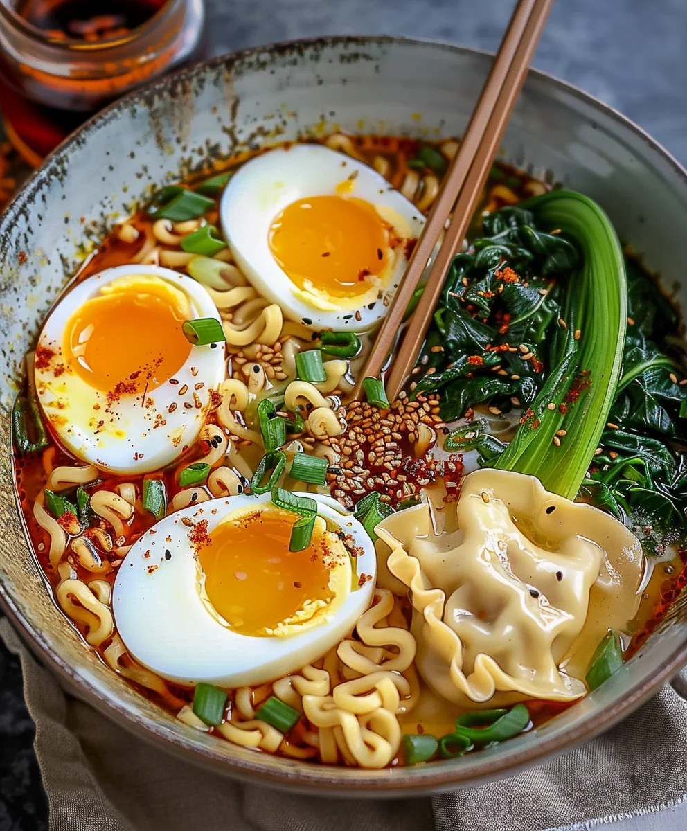 Flavorful Beef Dumpling Ramen Bowl – Quick & Easy Recipe