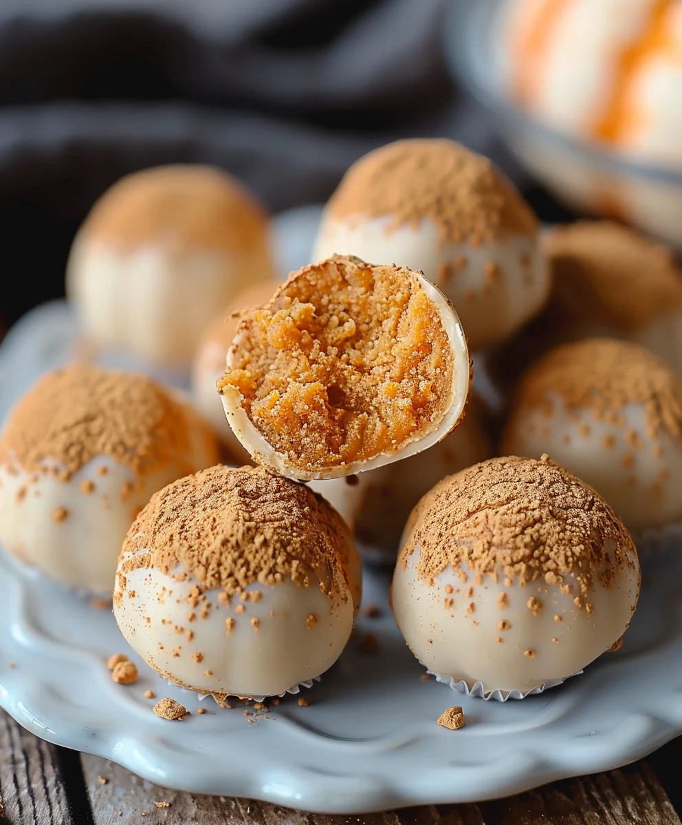 Delicious Pumpkin Cheesecake Truffles - Perfect Fall Treat