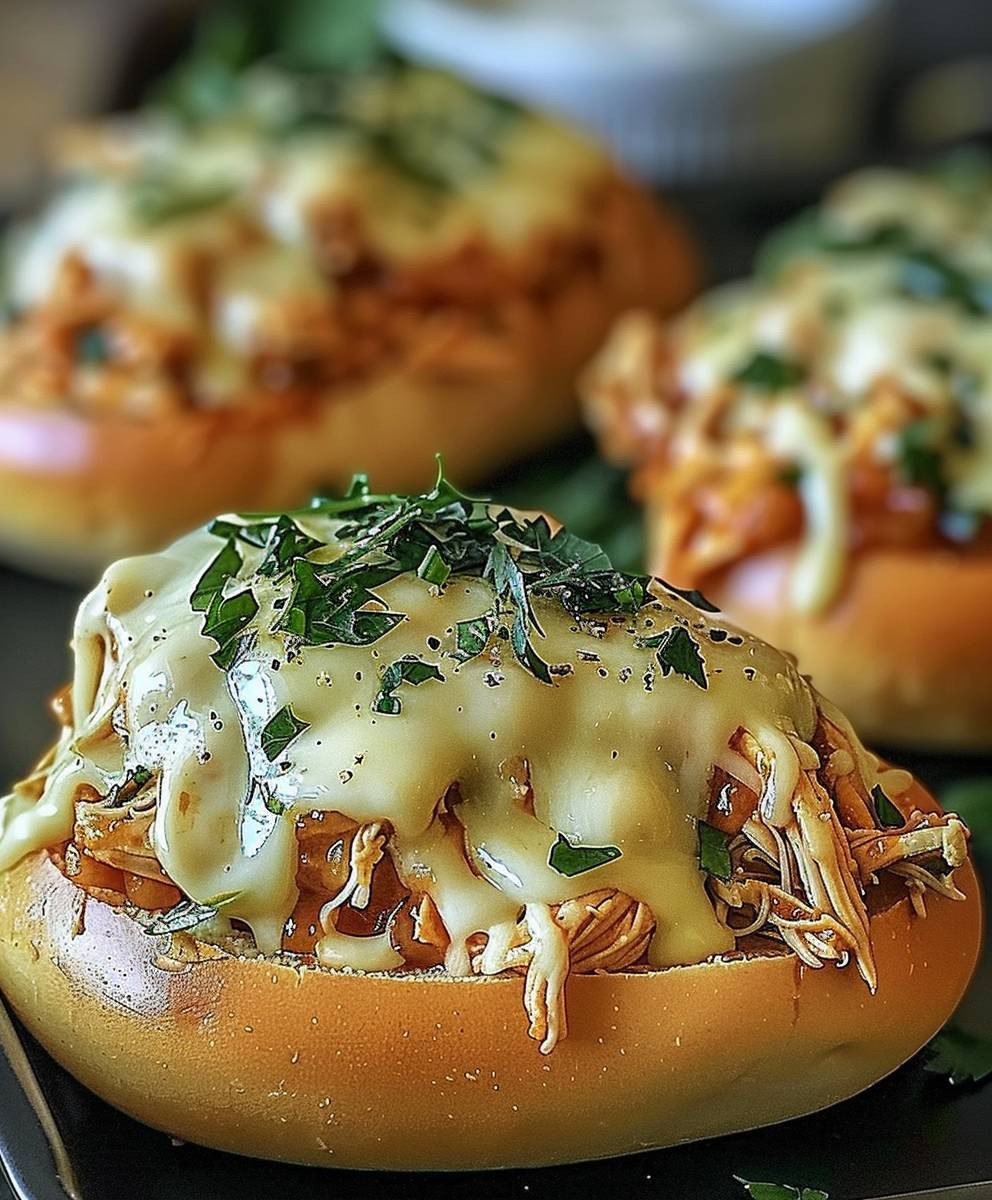 Chicken Alfredo Sloppy Joes