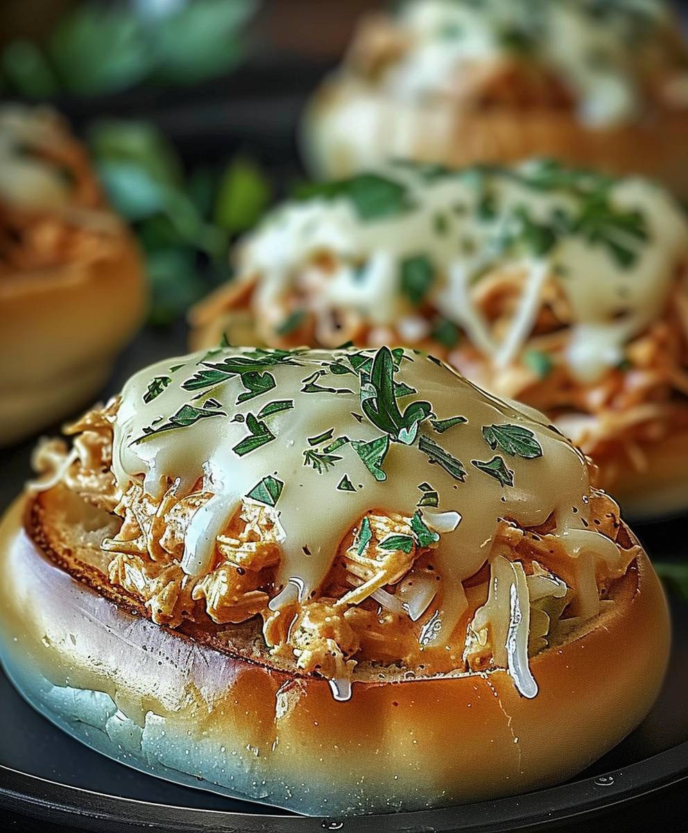 Chicken Alfredo Sloppy Joes
