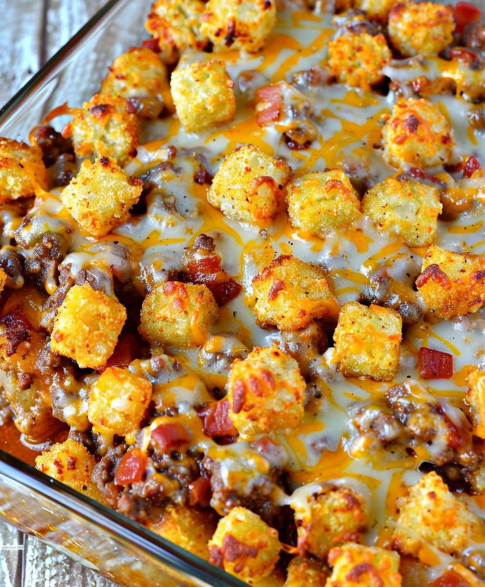 Cheeseburger Tater Tot Casserole