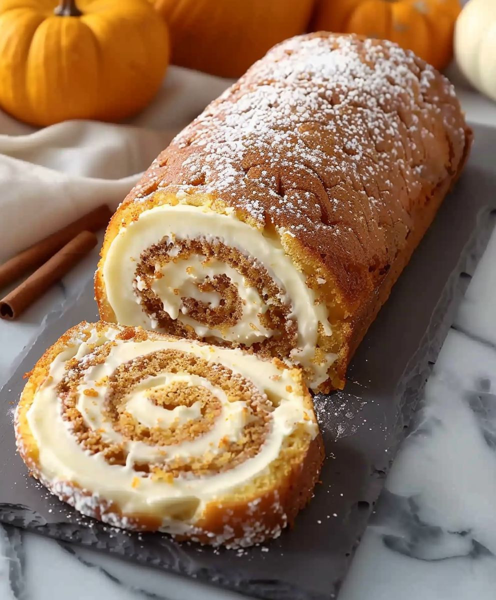 Pumpkin Spice Roll Cake