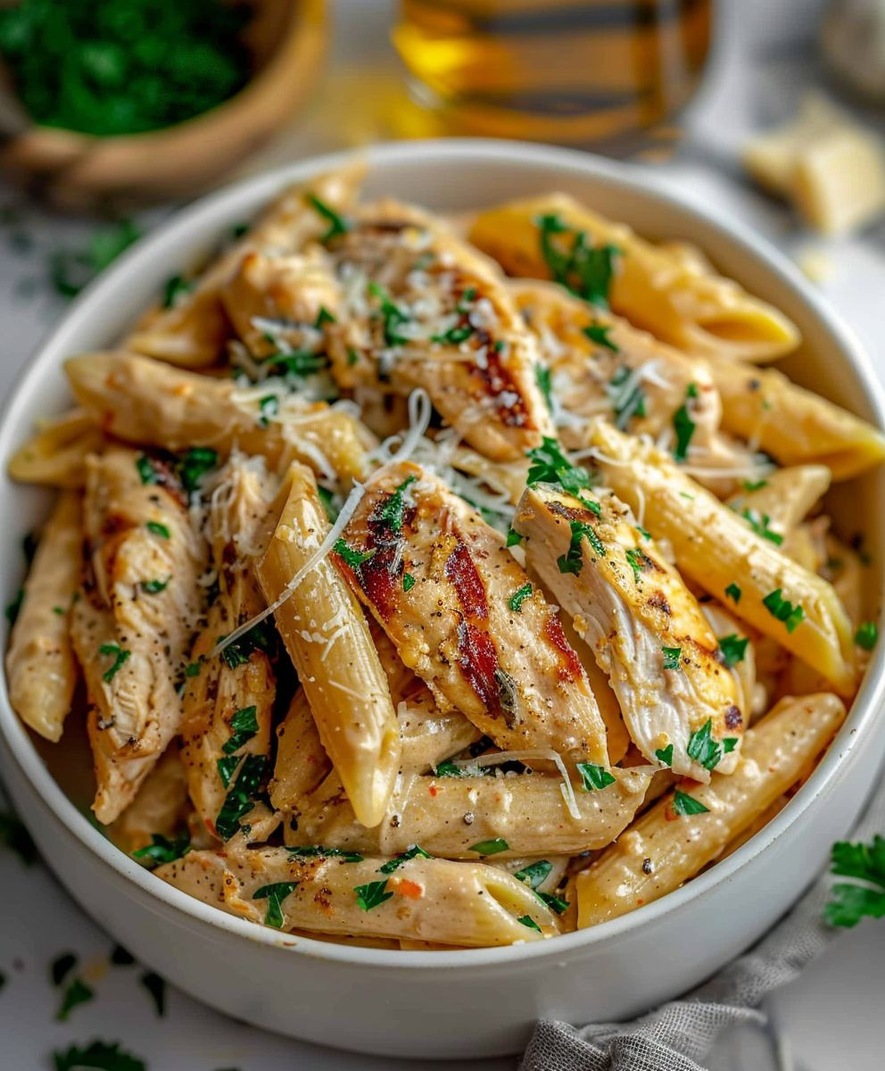 Garlic Parmesan Chicken Pasta