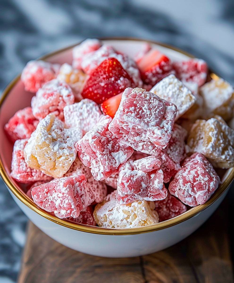 Strawberry Shortcake Muddy Buddies