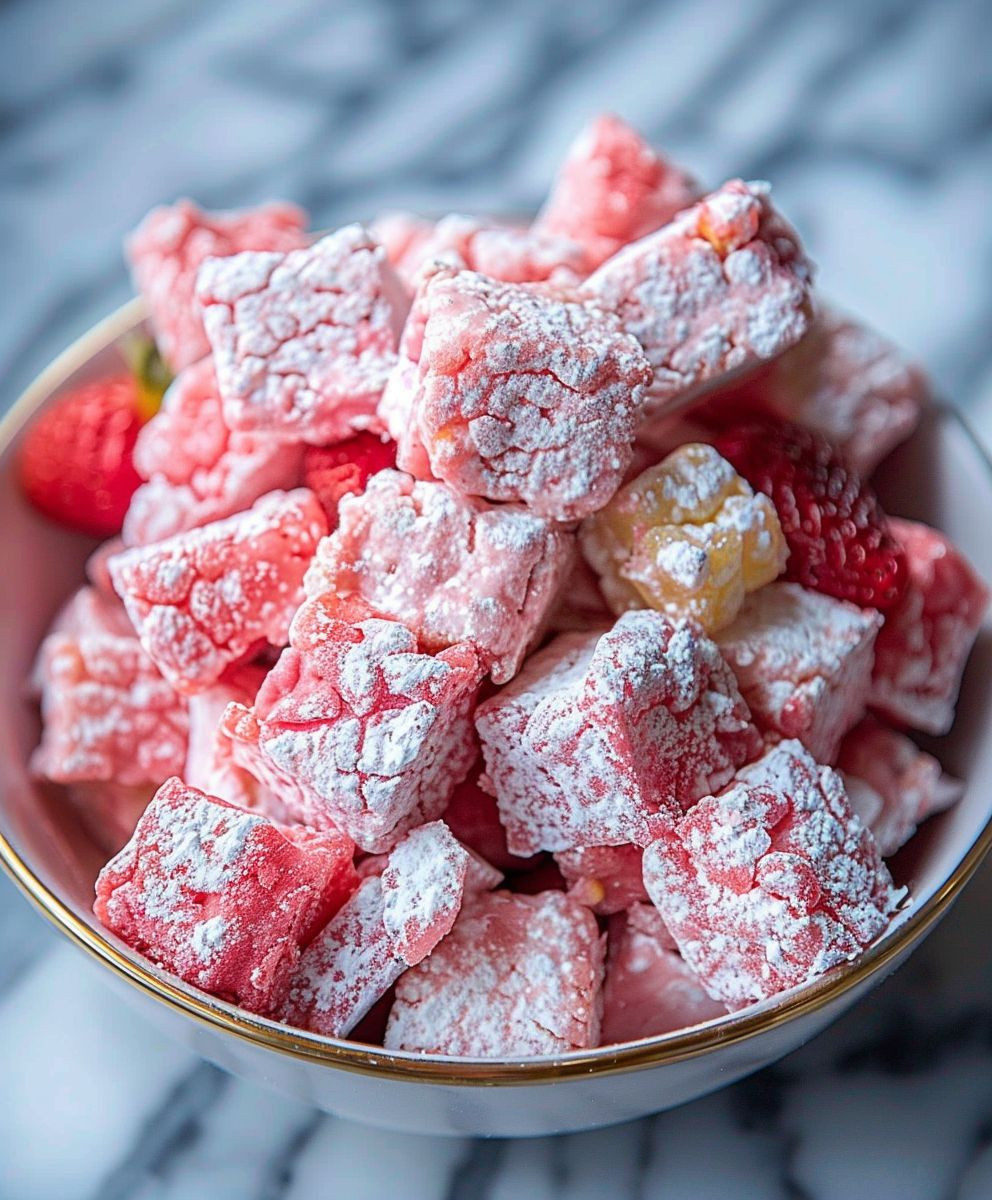 Strawberry Shortcake Muddy Buddies