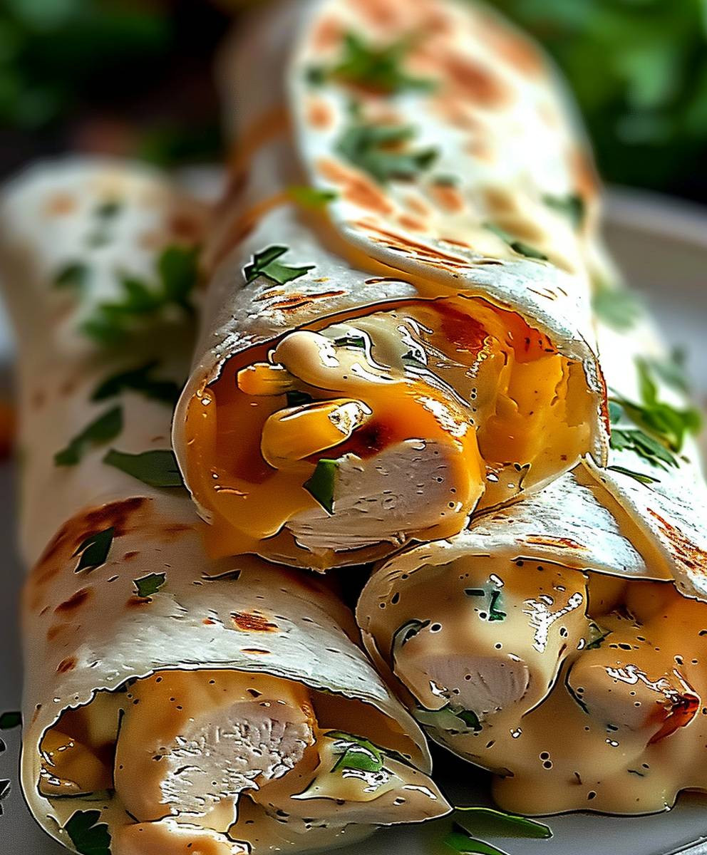 Chicken Garlic Wraps