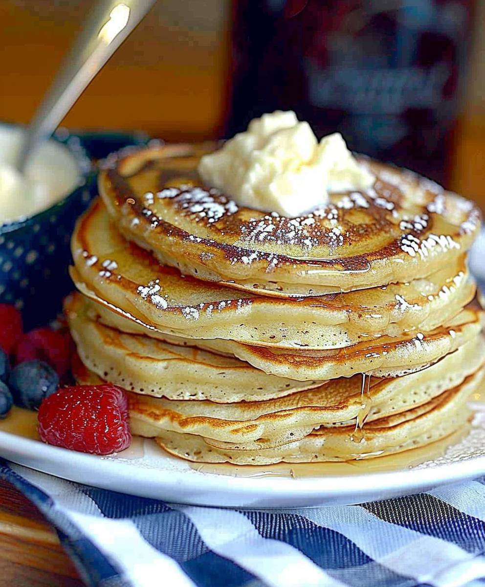 Coconut cream pancakes