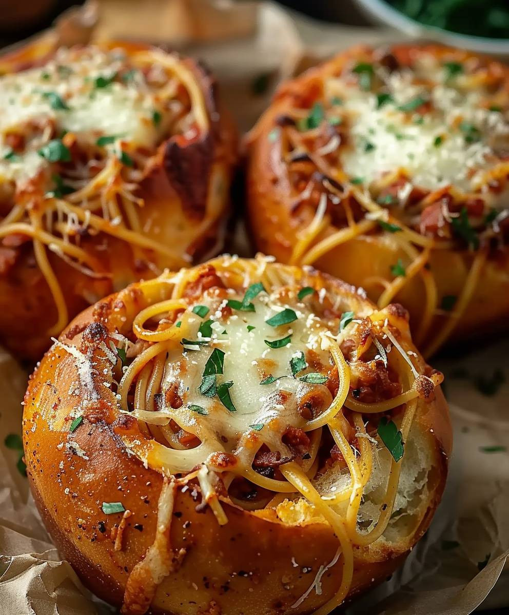 Spaghetti Garlic Bread