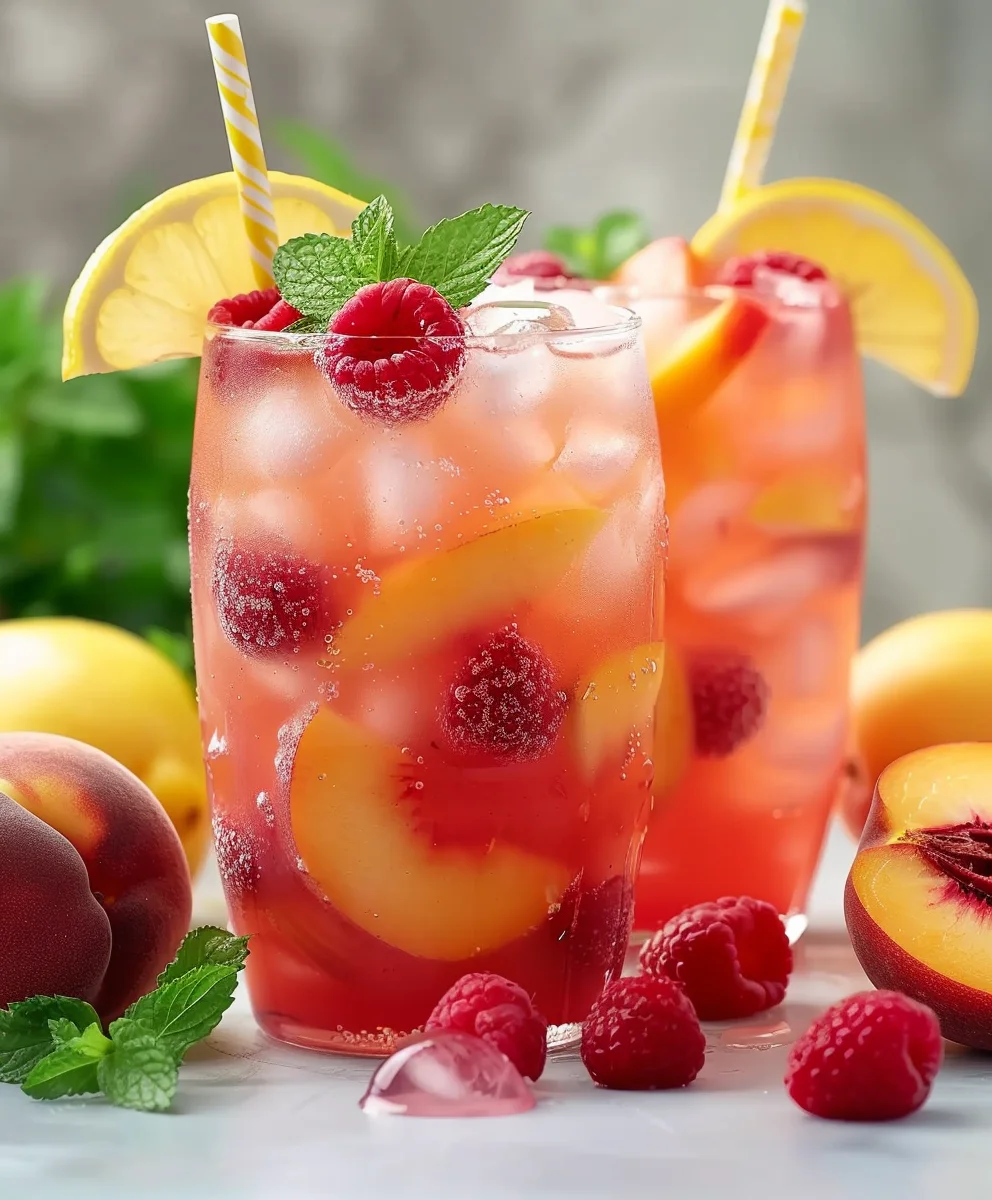 Raspberry Peach Lemonade