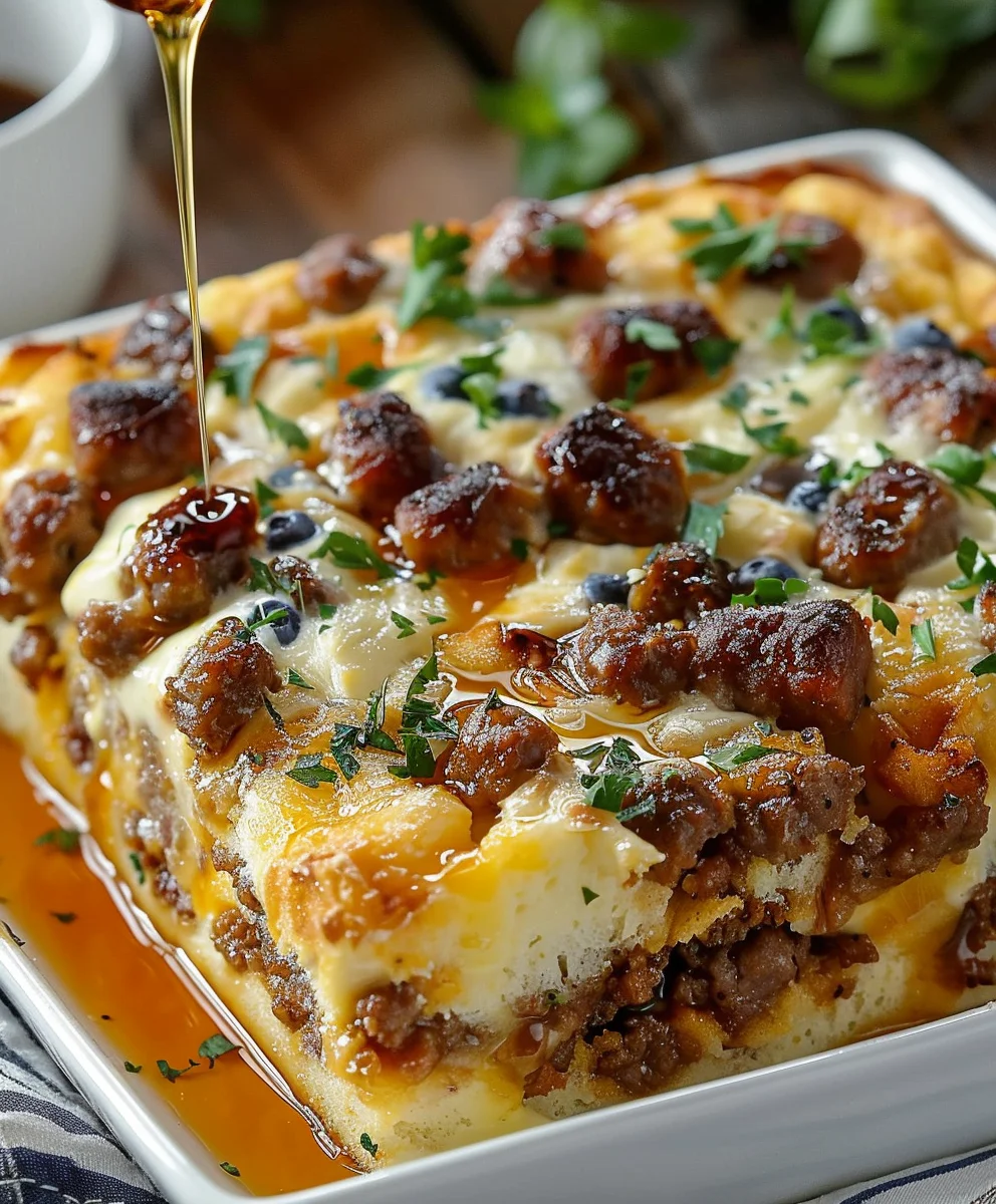 Easy Sweet Maple Beef Sausage Breakfast Casserole Recipe