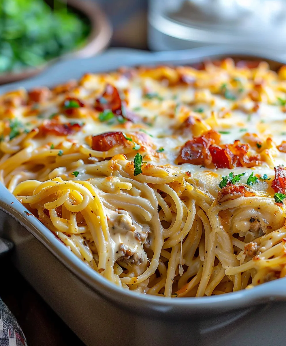 Creamy Southern Spaghetti Bake: Easy & Comforting Beef Recipe