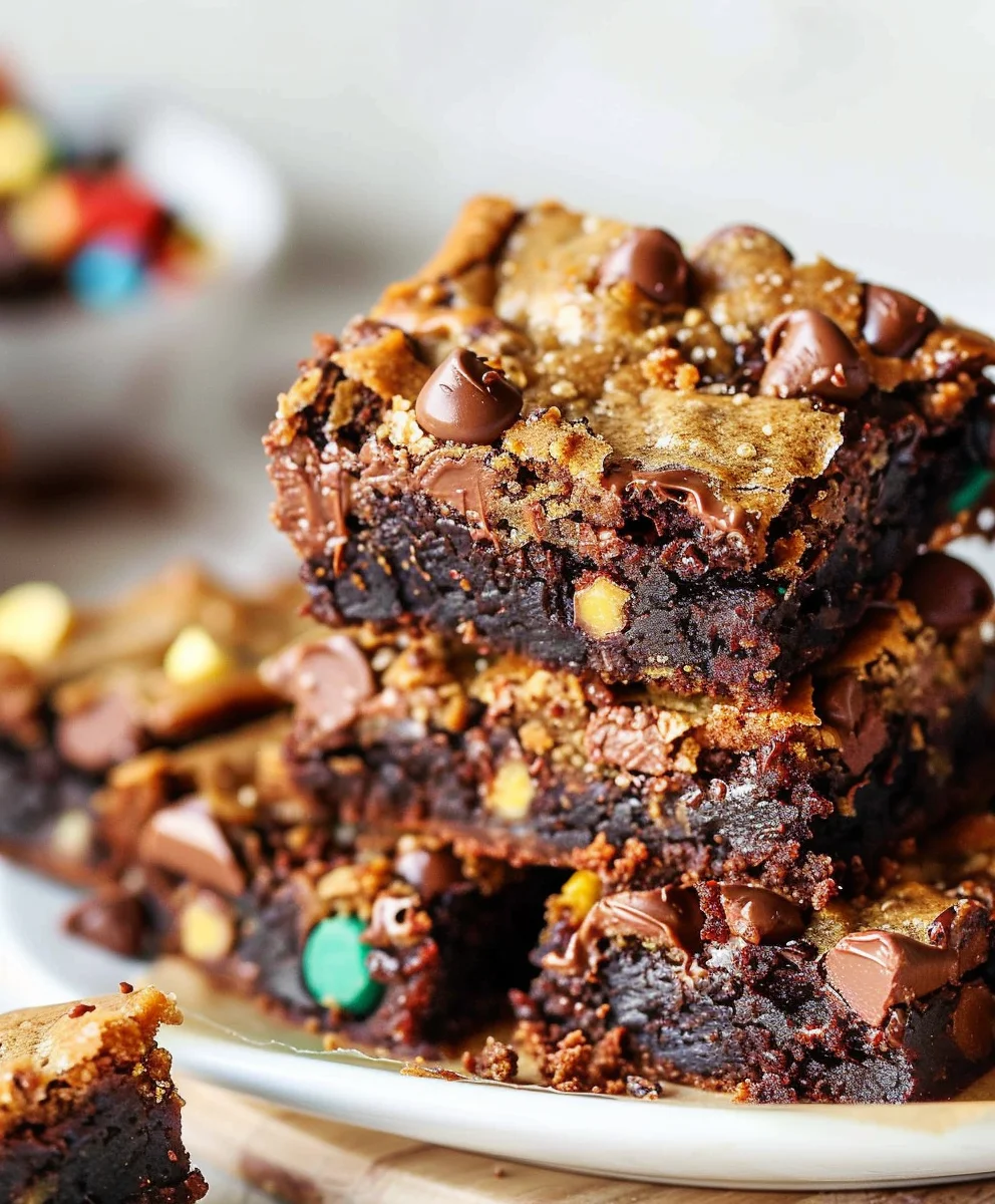 Chewy Monster Cookie Fudgy Brownies - Your New Favorite!