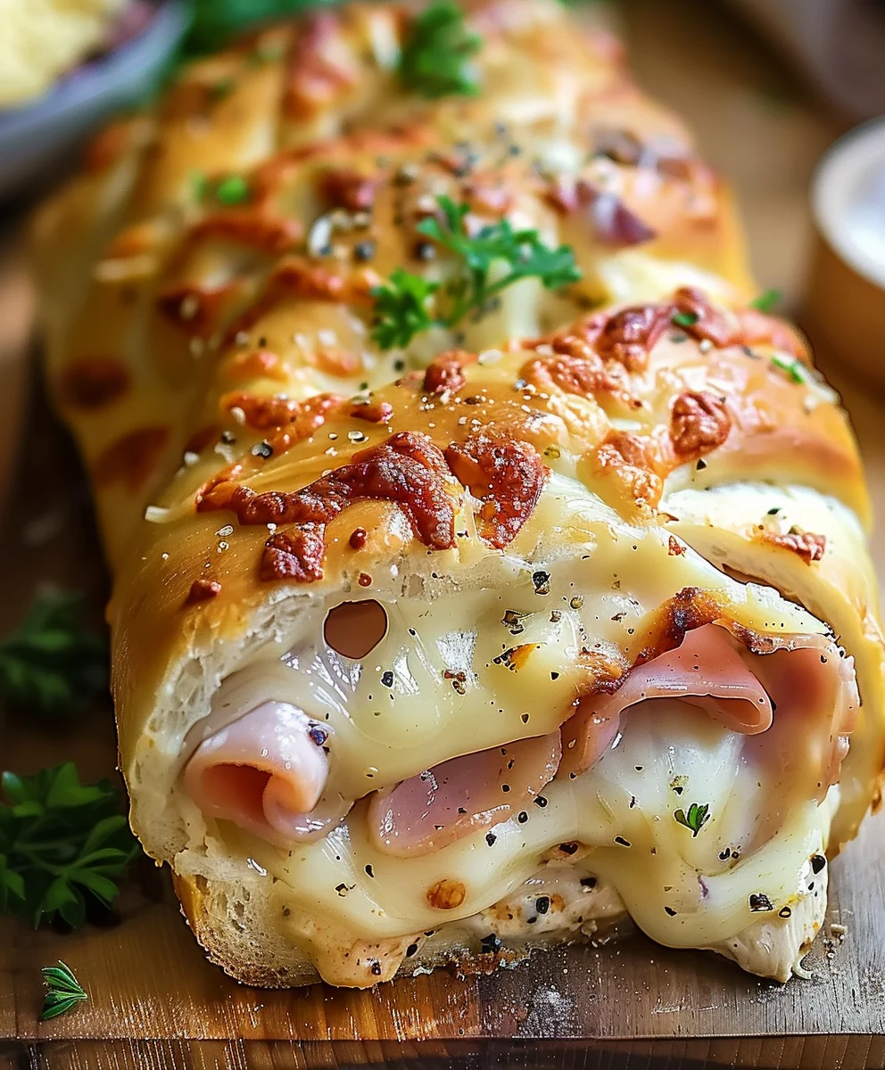 Chicken Cordon Bleu Stromboli