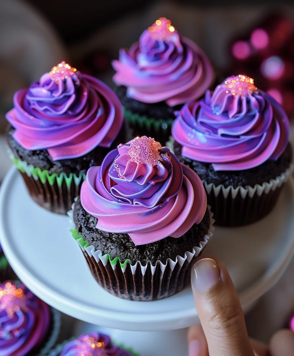 Dazzling Midnight Glow Cupcakes: A Magical Treat Recipe