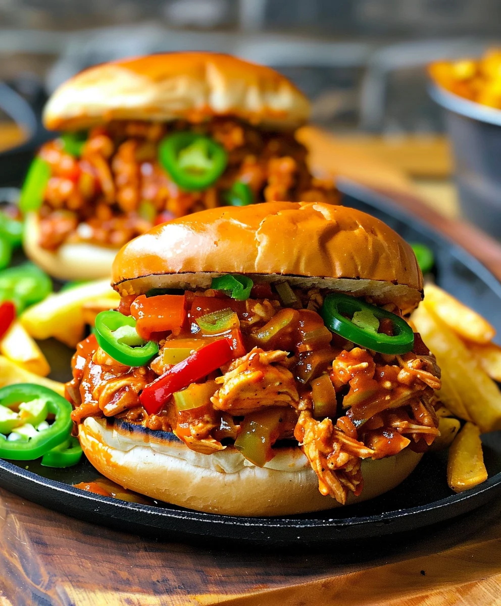 Spicy Cajun Chicken Sloppy Joes - Easy Weeknight Dinner!